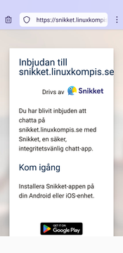 Snikkets webbportal - Inbjudan